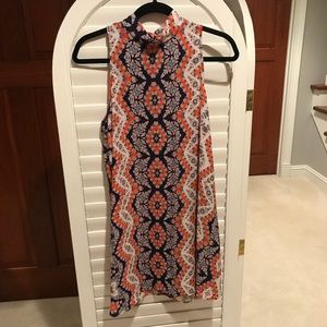 Patterned Halter Dress